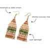 image:imageINKALLOY Beaded Earrings for Women Dangling Lexie Fringe Colorful Stripes Seed Bead Tassel Boho Earrings Handmade Jewelry for the Modern BohemianDesert
