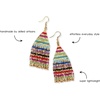 image:imageINKALLOY Beaded Earrings for Women Dangling Lexie Fringe Colorful Stripes Seed Bead Tassel Boho Earrings Handmade Jewelry for the Modern BohemianRainbow Gold
