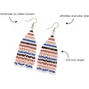 image:imageINKALLOY Beaded Earrings for Women Dangling Lexie Fringe Colorful Stripes Seed Bead Tassel Boho Earrings Handmade Jewelry for the Modern BohemianSedona