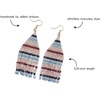image:imageINKALLOY Beaded Earrings for Women Dangling Lexie Fringe Colorful Stripes Seed Bead Tassel Boho Earrings Handmade Jewelry for the Modern BohemianSilver