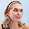 image:imageINKALLOY Beaded Earrings for Women Dangling Lexie Fringe Colorful Stripes Seed Bead Tassel Boho Earrings Handmade Jewelry for the Modern BohemianSilver