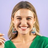 image:imageINKALLOY Beaded Earrings for Women Dangling Paige Luxe Seed Bead Fringe Statement Boho Earrings Hypoallergenic Handmade Jewelry for the Modern Bohemian 325InchesRio