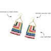 image:imageINKALLOY Beaded Earrings for Women Dangling Paige Luxe Seed Bead Fringe Statement Boho Earrings Hypoallergenic Handmade Jewelry for the Modern Bohemian 325InchesRio
