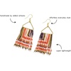 image:imageINKALLOY Beaded Earrings for Women Dangling Paige Luxe Seed Bead Fringe Statement Boho Earrings Hypoallergenic Handmade Jewelry for the Modern Bohemian 325InchesJaipur