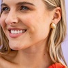 image:imageINKALLOY Dainty Stud Earrings for Women 18k Gold Plated Alice Small Fun Earrings for Women Hypoallergenic Handmade Jewelry for Women 18k Gold PlatedCockle Shell