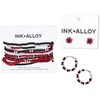 image:imageINKALLOY Game Day Earrings for Women Beaded Hoops for College Football Fans Handmade Jewelry for College Students Alumni Teachers Team Gifts 34InchRed  Black