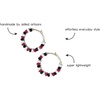image:imageINKALLOY Game Day Earrings for Women Beaded Hoops for College Football Fans Handmade Jewelry for College Students Alumni Teachers Team Gifts 34InchRed  Black