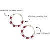 image:imageINKALLOY Game Day Earrings for Women Beaded Hoops for College Football Fans Handmade Jewelry for College Students Alumni Teachers Team Gifts 34InchRed  White