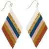 image:imageINKALLOY Beaded Earrings for Women Dangling Frida Diamond Shaped Drop Statement Boho Earrings Hypoallergenic Handmade Jewelry for the Modern BohemianOrange  Yellow
