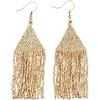 image:imageINKALLOY Beaded Earrings for Women Dangling Lexie Medium Fringe Colorful Seed Bead Tassel Boho Earrings Hypoallergenic Handmade Jewelry for the Modern Bohemian 325Inch LengthGold