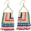 image:imageINKALLOY Beaded Earrings for Women Dangling Paige Luxe Seed Bead Fringe Statement Boho Earrings Hypoallergenic Handmade Jewelry for the Modern Bohemian 325InchesRio