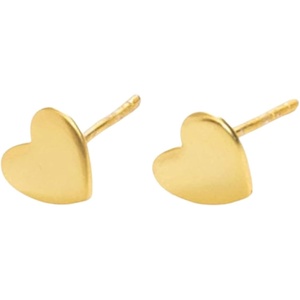 image:imageINKALLOY Dainty Stud Earrings for Women 18k Gold Plated Alice Small Fun Earrings for Women Hypoallergenic Handmade Jewelry for Women 18k Gold PlatedHearts