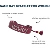 image:imageINK  ALLOY Beaded Boho Bracelets Gabby Word Bracelet Sliding Knot Wristband Friendship Bracelets Handmade Jewelry for the Modern Bohemian 525825 Adjustable Band 5 WGame Day Maroon  White Howdy