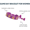 image:imageINK  ALLOY Beaded Boho Bracelets Gabby Word Bracelet Sliding Knot Wristband Friendship Bracelets Handmade Jewelry for the Modern Bohemian 525825 Adjustable Band 5 WGame Day Purple  Gold Paw Prints