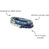 image:imageINK  ALLOY Boho Stackable Bracelets for Women Grace Sequin Stretch Stacking Bracelet with Circle Charm Handmade Jewelry for the Modern BohemianBlue Stack of 3