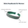 image:imageINK  ALLOY Boho TwoColor Woven Headbands for Women Caroline Wide Non Slip Raffia Headband Handmade Hair Accessories for the Modern Bohemian Purple amp Red One SizePink  Green