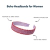 image:imageINK  ALLOY Boho TwoColor Woven Headbands for Women Caroline Wide Non Slip Raffia Headband Handmade Hair Accessories for the Modern Bohemian Purple amp Red One SizePurple  Red