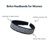 image:imageINK  ALLOY Boho TwoColor Woven Headbands for Women Caroline Wide Non Slip Raffia Headband Handmade Hair Accessories for the Modern Bohemian Purple amp Red One SizeBlack  White