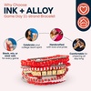 image:imageINK  ALLOY Game Day 11Strand Beaded Bracelet  Handcrafted Stack for Sports Moms Fans amp Students  Lightweight amp Bold  Perfect for GamedayScarlet  Gray