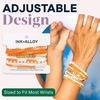 image:imageINK  ALLOY Game Day 11Strand Beaded Bracelet  Handcrafted Stack for Sports Moms Fans amp Students  Lightweight amp Bold  Perfect for GamedayWhite  Orange