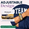 image:imageINK  ALLOY Game Day 11Strand Beaded Bracelet  Handcrafted Stack for Sports Moms Fans amp Students  Lightweight amp Bold  Perfect for GamedayYellow  Navy