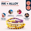 image:imageINK  ALLOY Game Day 11Strand Beaded Bracelet  Handcrafted Stack for Sports Moms Fans amp Students  Lightweight amp Bold  Perfect for GamedayYellow  Purple