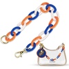 image:imageINK  ALLOY Game Day Bag Chain  Handcrafted Stylish Beaded Accessory for Purse Strap or Phone  Perfect for GamedayBlue  Orange