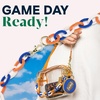 image:imageINK  ALLOY Game Day Bag Chain  Handcrafted Stylish Beaded Accessory for Purse Strap or Phone  Perfect for GamedayBlue  Orange