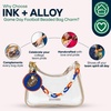 image:imageINK  ALLOY Game Day Bag Chain  Handcrafted Stylish Beaded Accessory for Purse Strap or Phone  Perfect for GamedayBlue  Orange