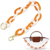 image:imageINK  ALLOY Game Day Bag Chain  Handcrafted Stylish Beaded Accessory for Purse Strap or Phone  Perfect for GamedayOrange  White