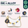 image:imageINK  ALLOY Game Day Bag Chain  Handcrafted Stylish Beaded Accessory for Purse Strap or Phone  Perfect for GamedayYellow  Blue