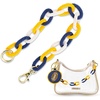 image:imageINK  ALLOY Game Day Bag Chain  Handcrafted Stylish Beaded Accessory for Purse Strap or Phone  Perfect for GamedayYellow  Blue