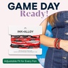 image:imageINK  ALLOY Game Day Bracelet Stacks Beaded Bracelets for Football Gameday Outfits Handmade Jewelry for College Students Teachers Football Moms Set of 10Red  Black