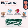 image:imageINK  ALLOY Game Day Bracelet Stacks Beaded Bracelets for Football Gameday Outfits Handmade Jewelry for College Students Teachers Football Moms Set of 10Dark Green  White