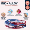 image:imageINK  ALLOY Game Day Bracelet Stacks Beaded Bracelets for Football Gameday Outfits Handmade Jewelry for College Students Teachers Football Moms Set of 10Red  White  Blue