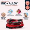 image:imageINK  ALLOY Game Day Bracelet Stacks Beaded Bracelets for Football Gameday Outfits Handmade Jewelry for College Students Teachers Football Moms Set of 10Red  Black