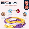 image:imageINK  ALLOY Game Day Bracelet Stacks Beaded Bracelets for Football Gameday Outfits Handmade Jewelry for College Students Teachers Football Moms Set of 10Yellow  Purple