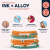 image:imageINK  ALLOY Game Day Bracelet Stacks Beaded Bracelets for Football Gameday Outfits Handmade Jewelry for College Students Teachers Football Moms Set of 10Aqua  Orange