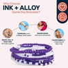 image:imageINK  ALLOY Game Day Bracelet Stacks Beaded Bracelets for Football Gameday Outfits Handmade Jewelry for College Students Teachers Football Moms Set of 10Purple  White