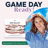 image:imageINK  ALLOY Game Day Bracelets for Women Beaded Bracelet Stacks for Fans Handmade Jewelry for College Students Teachers Team Gifts Set of 10 Burnt Orange  White