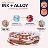 image:imageINK  ALLOY Game Day Bracelets for Women Beaded Bracelet Stacks for Fans Handmade Jewelry for College Students Teachers Team Gifts Set of 10 Burnt Orange  White