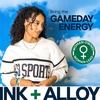 image:imageINK  ALLOY Game Day Crystal Threaded Bead Hoop Earrings  Handcrafted Statement Hoops for Sports Moms amp Fans  Lightweight Sparkling Style  Perfect for GamedayGreen  White