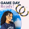 image:imageINK  ALLOY Game Day Crystal Threaded Bead Hoop Earrings  Handcrafted Statement Hoops for Sports Moms amp Fans  Lightweight Sparkling Style  Perfect for GamedayYellow  Blue