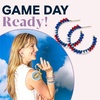 image:imageINK  ALLOY Game Day Crystal Threaded Bead Hoop Earrings  Handcrafted Statement Hoops for Sports Moms amp Fans  Lightweight Sparkling Style  Perfect for GamedayBlue  Crimson