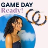 image:imageINK  ALLOY Game Day Crystal Threaded Bead Hoop Earrings  Handcrafted Statement Hoops for Sports Moms amp Fans  Lightweight Sparkling Style  Perfect for GamedayNavy  Orange