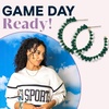 image:imageINK  ALLOY Game Day Crystal Threaded Bead Hoop Earrings  Handcrafted Statement Hoops for Sports Moms amp Fans  Lightweight Sparkling Style  Perfect for GamedayGreen  White