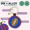 image:imageINK  ALLOY Game Day Football Beaded Bag Charm  Lightweight Handmade Keychain for Sports Moms Fans amp Students for GamedayBlue  Crimson