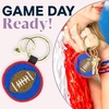 image:imageINK  ALLOY Game Day Football Beaded Bag Charm  Lightweight Handmade Keychain for Sports Moms Fans amp Students for GamedayBlue  Crimson