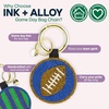 image:imageINK  ALLOY Game Day Football Beaded Bag Charm  Lightweight Handmade Keychain for Sports Moms Fans amp Students for GamedayBlue  Gold  Green