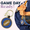 image:imageINK  ALLOY Game Day Football Beaded Bag Charm  Lightweight Handmade Keychain for Sports Moms Fans amp Students for GamedayBlue  Gold  Green